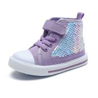 Zapatos de lona para niños primavera y otoño tendencia alta con lentejuelas zapatos de princesa niñas hebilla zapatos casuales de tablero - details 15