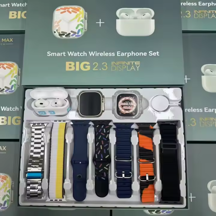 Reloj inteligente OS10 Ultra Max 7, dispositivo con correa de piezas, Auriculares Bluetooth, control del ritmo cardíaco y del sueño, llamadas - 1