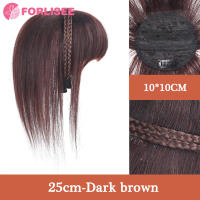 Para diadema trenzada, flequillo sintético, extensión de cabello, flecos falsos, Clip de pelo Natural en postizos para mujeres, Invisible Natural - details 8