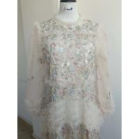 Verano otoño moda wer bordado encaje vestido de noche para graduación mujeres manga larga capas borde de oreja de madera Midi vestidos de fiesta - details 7