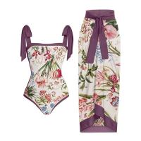 2025 traje de baño estampado con falda de una pieza para mujer, ropa de playa, traje de baño de verano - details 29