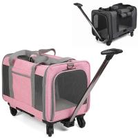 Bolsa de viaje portátil para mascotas, bolsa de malla transpirable con ruedas universales, plegable, de gran capacidad, desmonta - details 1