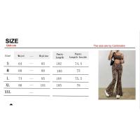 Shoufeistore Mallas Acampanadas Con Estampado De Leopardo Para Mujer, Pantalones Ajustados Sexys A La Moda, Estilo Coreano, Verano Y Otoño, 2025 - details 0