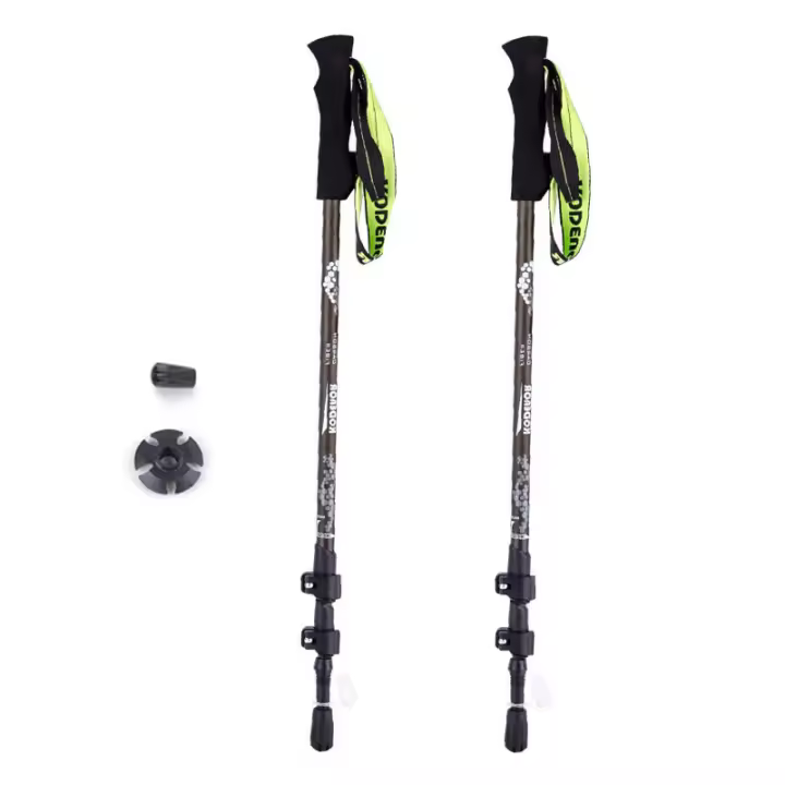 Varillas de Carbono para Senderismo 2pcs Mango Recto de EVA Secciones Trípticas Ideal para Escalada y Excursiones al Aire Libre - 1