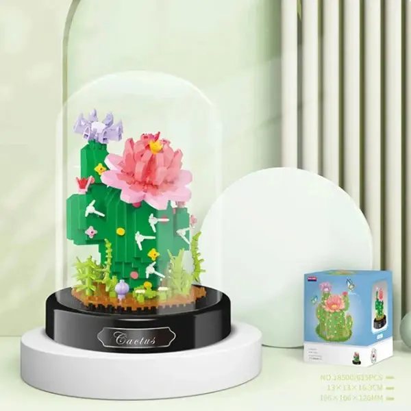 Kit de construcción de ramo de flores de orquídeas eternas, juego de bloques de juguete, montaje de ladrillos en maceta de rosas, regalo para niños y adultos - 1