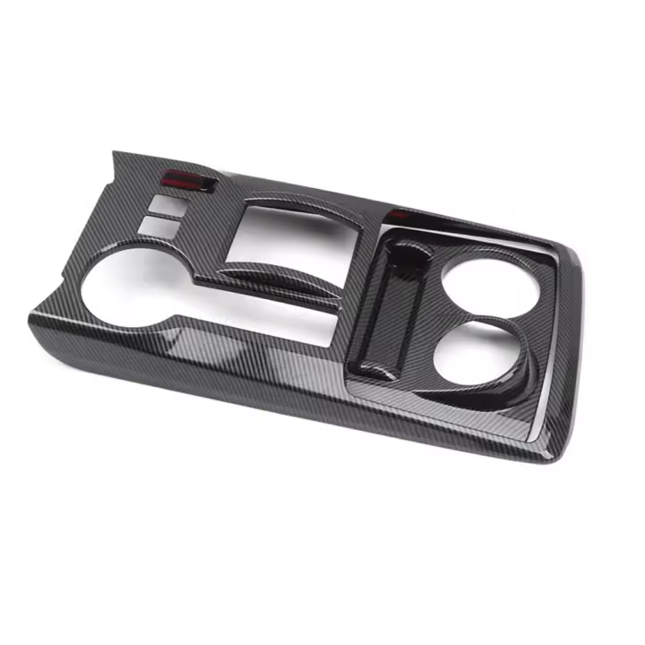 Para Toyota 4Runner 2010-2024 (con interruptor H4L-H4F) Accesorios para automóvil Consola central Cubierta del panel de cambio de marchas Ajuste ABS Fibra de carbono Grano 2 piezas (No compatible con RHD) - 1