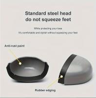Zapatos de seguridad laboral antideslizantes con puntera de acero para hombres, a prueba de pinchazos, transpirables - details 5