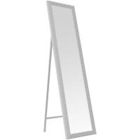 Espejo de Pie, de Cuerpo Entero, Marco de Plástico, Forma Rectangular de 37x157 cm, para Dormitorio, salón, Cuarto de baño, Pasillo Blanco o Negro (Blanco) - details 16