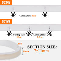 Tira de luces Led COB de alto brillo para habitación, cinta Flexible impermeable para iluminación de jardín, 12V, 24V, 320Led/m - details 2