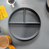 Divided Dish In 3 Diet Reusable Round Dinner Plate Kitchen Dinnerware Portion Plates for Adults 3 Compartments Microwave Safe - details 15