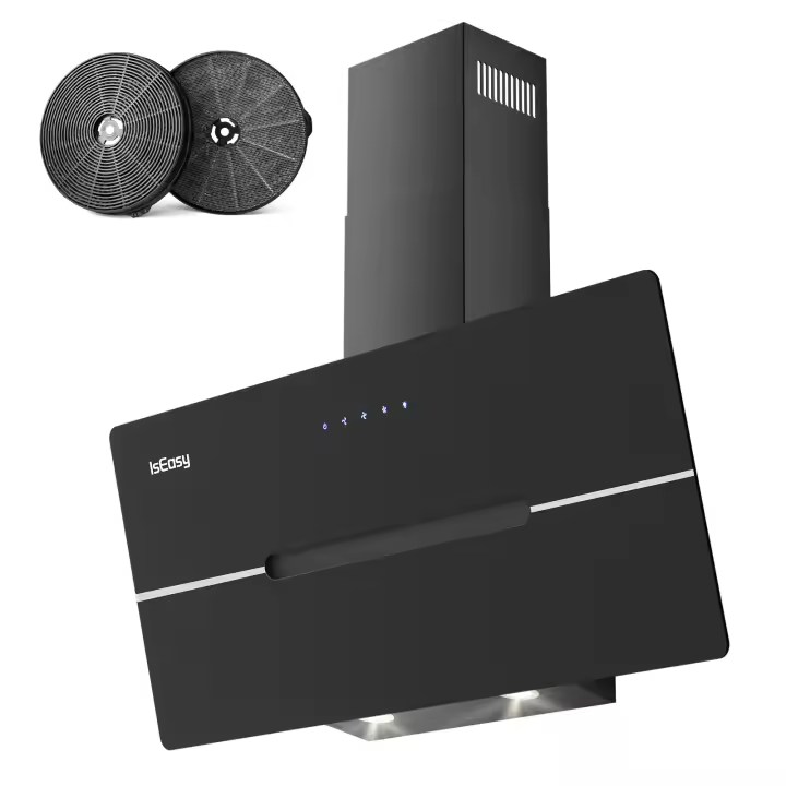 Extractor de Cocina con Ventilación de Alta Eficiencia Iseasy 90 cm, Extracción Recirculante, Luz LED, Control Táctil, Montado en la Pared - 1