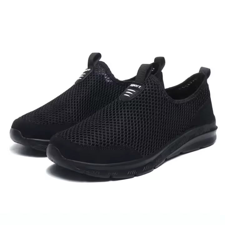 Deportes de moda para hombres grandes con parte superior de malla transpirable, suela ligera de EVA, zapatos de estilo para caminar en primavera y verano - 1