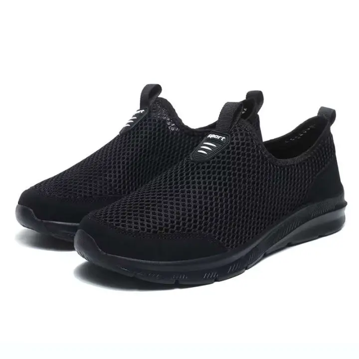 Deportes de moda para hombres grandes con parte superior de malla transpirable, suela ligera de EVA, zapatos de estilo para caminar en primavera y verano - 1