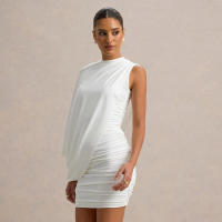 Vestido ajustado asimétrico de manga única de alta gama para mujer - details 11