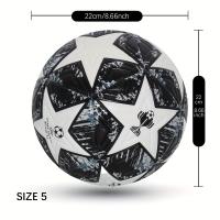 Balón De Fútbol Estándar N. ° 5, Balón De Fútbol Inflable Para Competición Y Entrenamiento En Interiores Y Exteriores, 1 unidad - details 1