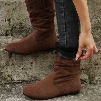 Otoño Invierno zapatos planos de mujer botas martin zapatos de bota corta de moda - details 3