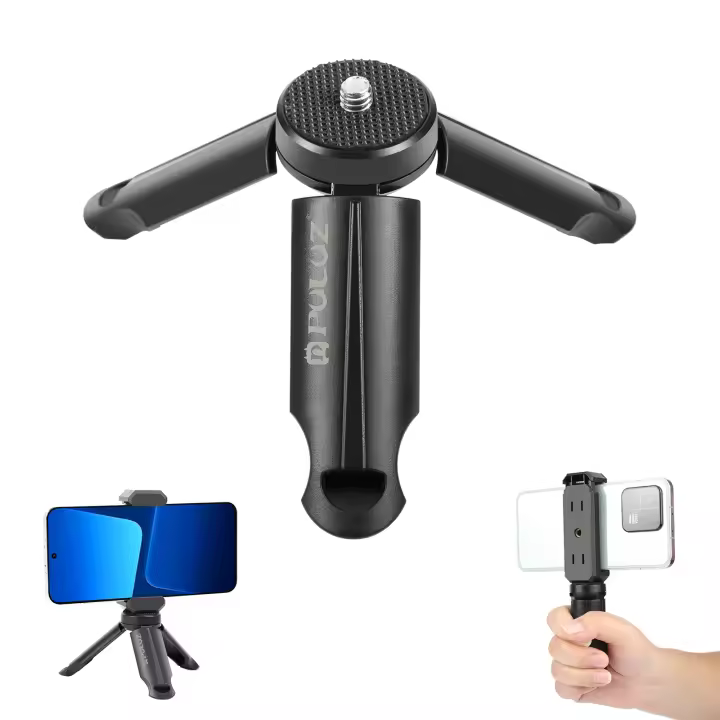 Trípode de plástico plegable portátil PULUZ para teléfonos móviles - 1