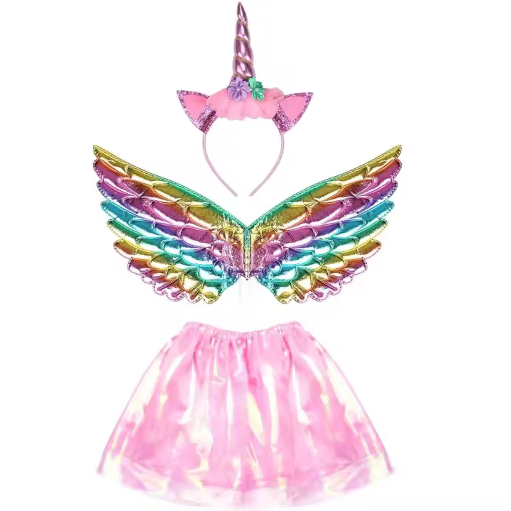 Disfraz de unicornio para niño (1 diadema + 1 Ala + 1 falda) - 1