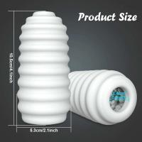 Leten-juguetes masturbadores masculinos de silicona suave, Vagina, ejercicio de resistencia para adultos, productos sexuales, taza de bolsillo al vacío para hombres - details 3