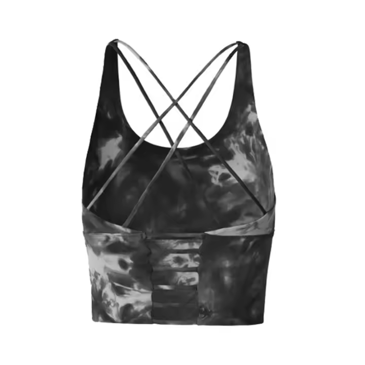 Sujetador deportivo de belleza para mujer, Top transpirable, Tie-Dye, Top corto para gimnasio, Push Up, Top de entrenamiento - 1