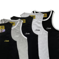 CORTEIZ Camisa casual con bordado de crucero Devil Island, camiseta básica sin mangas con cuello en V para deporte de baloncesto de verano para hombre, camiseta de fitness para parejas de moda de American High Street - details 11