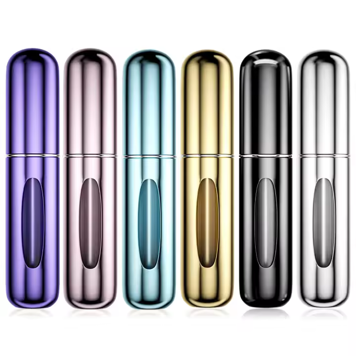 Newaner-Atomizador de Perfume Recargable, minibotella rociadora portátil con ventana, 6 piezas, 5ML - 1