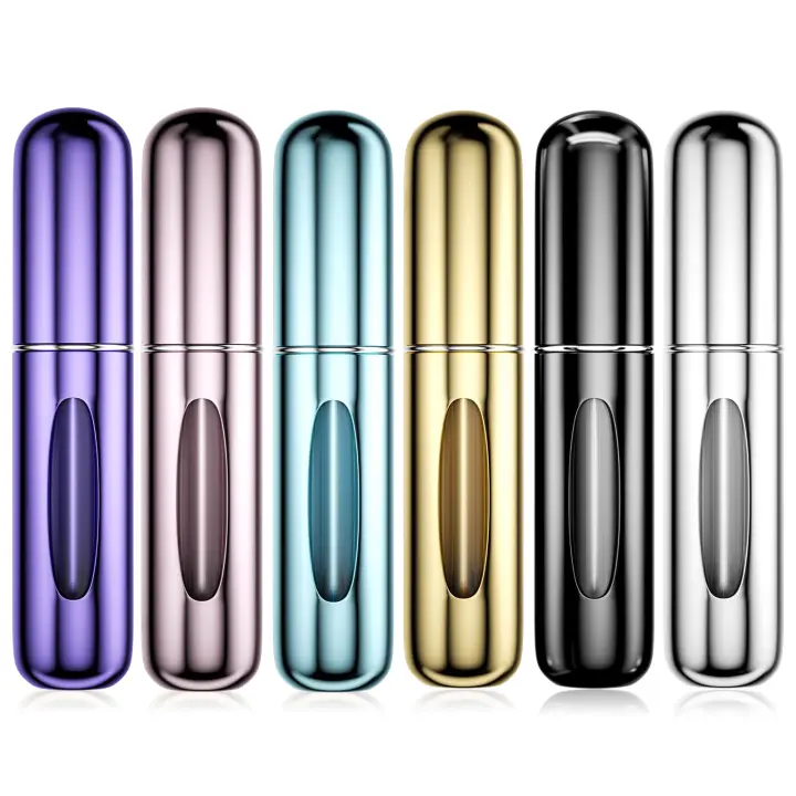 Newaner-Atomizador de Perfume Recargable, minibotella rociadora portátil con ventana, 6 piezas, 5ML - 1
