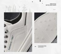 Zapatos informales versátiles para hombre, botas bajas planas, transpirables, color blanco, Otoño, 2025 - details 2