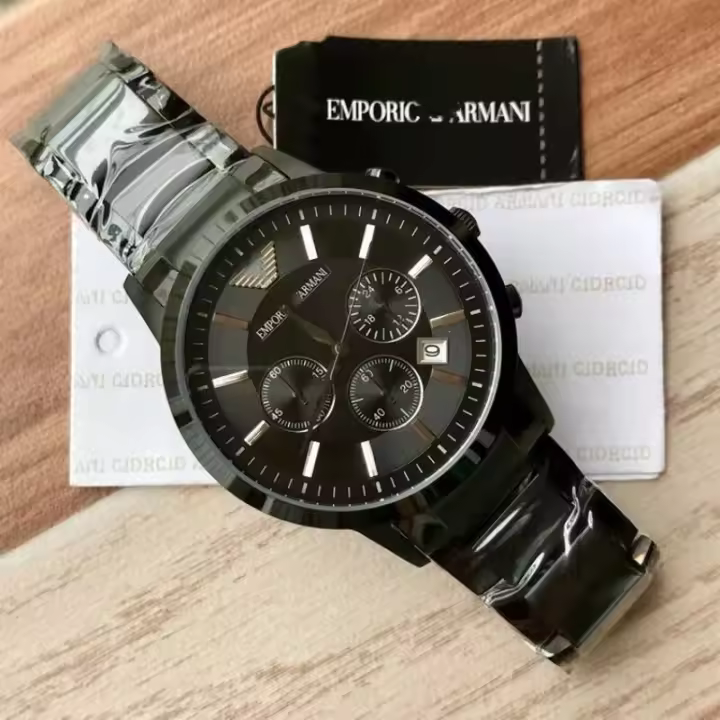 Reloj de cuarzo Ama Pointer N de tres ojos multifuncional con banda de acero inoxidable para hombre - 1