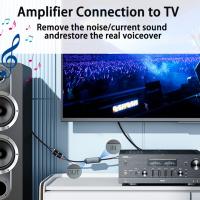 AV100C para aislador de Audio RCA, filtro de ruido de tierra común, cancelador de ruido antiinterferencias de 3,5mm, Audio para coche, estéreo doméstico - details 5