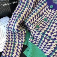 Cardigan de Punto con Mil Aves Coloridas Moda Retro de Otoño-Invierno para Mujeres - details 3