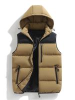 Hombre Chaleco Acolchado Chaleco de Poliéster con Capucha Impermeable, Acolchado, Diseño de Bloque de Color, Sin Mangas, Para Hombres y Mujeres Adecuado para Otoño/Invierno - details 8