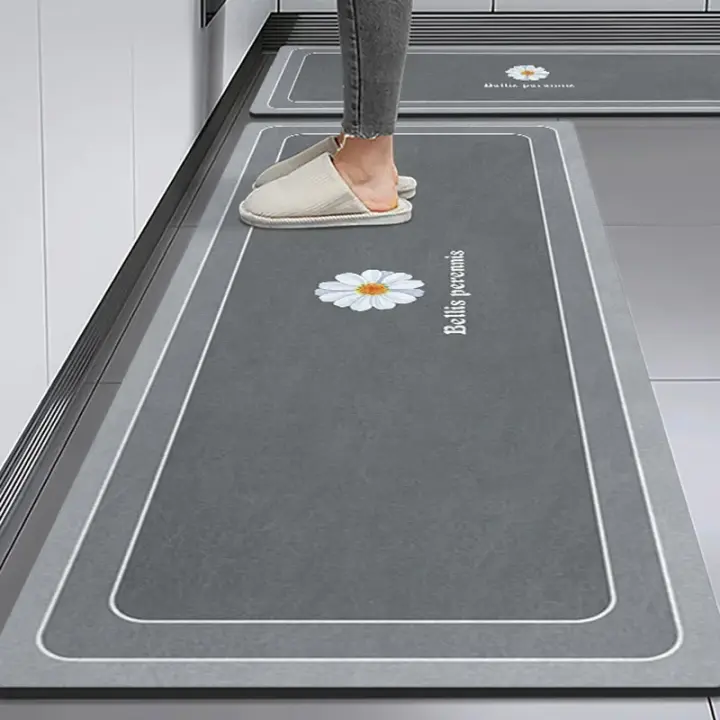 Alfombra de Cocina Absorbente de Agua de Secado Rápido para Sala de Estar Alfombra Antideslizante de Alta Calidad Alfombra Anti-suciedad - 1
