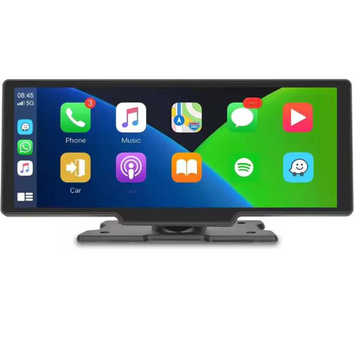 Pulgadas Radio Coche Portátil IPS Pantalla Táctil, Autoradio Bluetooth con Mirror Link/Control de Voz/Tarjeta Grabación única - 1