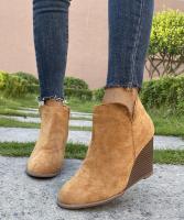 Nuevos zapatos de mujer de otoño con estampado de leopardo, tacón alto, botas Martin con tacón de cuña - details 13