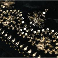 Chaleco de Terciopelo con Lentejuelas Bordados Cuello Redondo, Sin Mangas, Moda Vintage para Mujeres Primavera 2023 - details 5