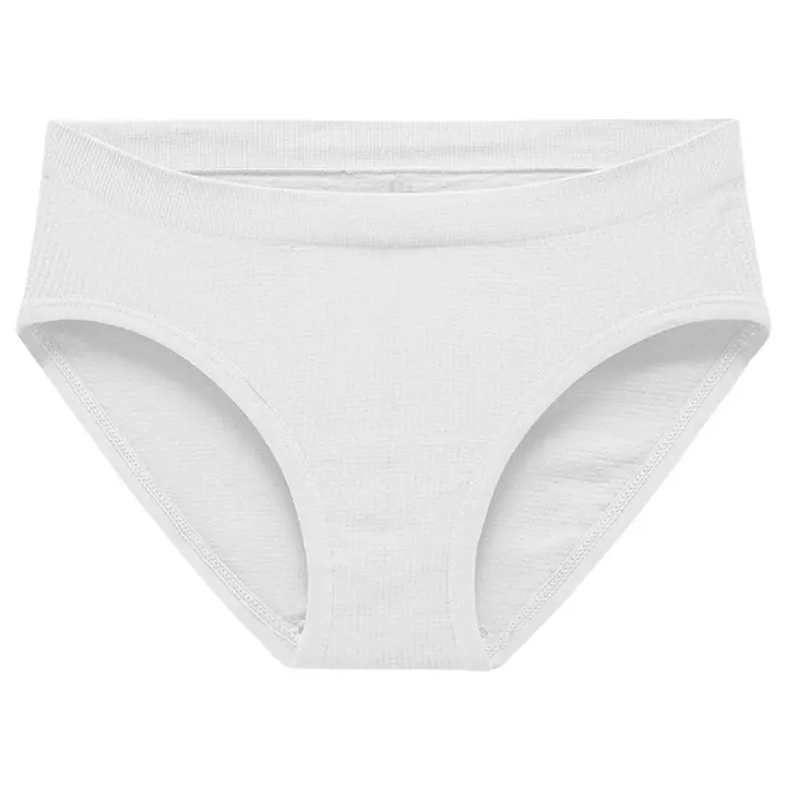 Ropa interior de algodón para mujer, bragas triangulares simples y transpirables de cintura media para niña - 1