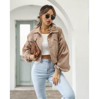 Chaqueta Bomber Cropped con Mangas de Farol Moda de Primavera Vintage de Pana - details 14