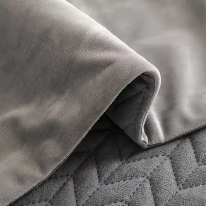Carrileras de Cama con Diseño de Patrón de Trigo y Terciopelo Decoración de Habitación 45x240cm 45x210cm en Colores Rosa Gris Azul Verde Amarillo para el Hogar Material Poliéster Hecho en China - 1