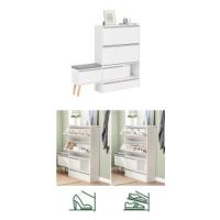 Organizador de Zapatos de Armario Nórdico Moderno Taburete para Cambio de Zapatos con Cojín Cómodo - details 20
