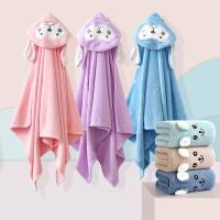 Toalla de Baño para Bebé Recién Nacido Suavidad de Vellón de Coral Absorbente de Agua - details 0
