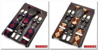 Cabestrillo de dos tonos de cuero marrón para hombre, estilo occidental, cinturón, longitud ajustable, 3,5x120cm - details 13
