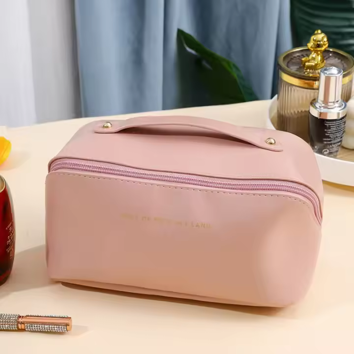 Bolsa de cosméticos portátil de gran capacidad, bolsa de almacenamiento de cosméticos, bolsa de lavado de viaje conveniente - 1
