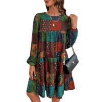 Vestido estampado de manga larga para mujer, moda - details 5