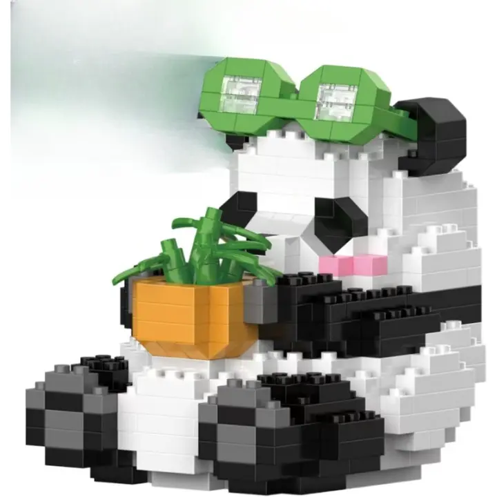 Mini bloques de construcción de Panda de bambú para adultos, Micro juguetes de construcción para adultos, 348 piezas, recuerdo de fiesta para niños, niñas, 6, 7, 8-12, 14, pequeños premios de Carnaval - 1