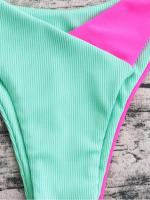 Conjunto de Bikini con Push-up para mujer, traje de baño liso con Espalda descubierta, dos piezas, cintura alta, 2023 - details 5