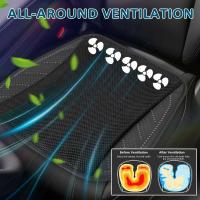 Cojín de ventilación con puerto USB, almohadilla de enfriamiento transpirable de verano para todos los asientos de automóvil, sillas de hogar y oficina, azul marino - details 18