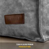 Reposapiés Salon de Lujo - [50x40x30 cm] Sofá Puf de Diseño con Relleno Incluido para Escritorio u Oficina - Taburete Bean Bag Silla Grande en Cuero Sintético Beige - details 16