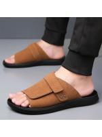 Verano nuevos hombres gladiadores todo partido de cuero de gamuza Casual zapatos transpirables sandalias de playa al aire libre zapatillas más el tamaño - details 8
