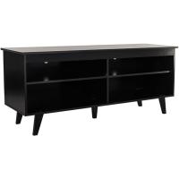 Mueble Moderno para Sala de Estar 4 Estantes de Almacenamiento Grande para Televisores de 55 Pulgadas 136 x 38 x 58 cm Madera Nero - details 6